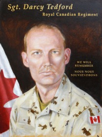18" x 24" Oil on maple panel (Fallen Canadian Soldier Project)